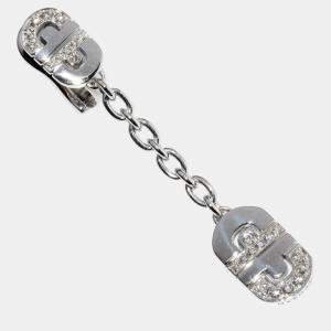 Bvlgari 18K White Gold and Diamond Parentesi Dangling Earrings