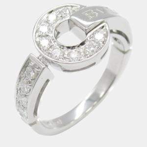 Bvlgari 18k White Gold Bvlgari Bvlgari Diamond Ring EU 49