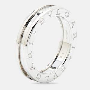 Bvlgari B.Zero1 18k White Gold 1-Band Ring Size 54