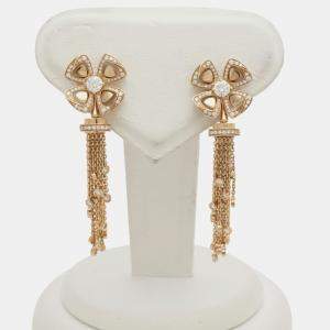 Bvlgari 18K Rose Gold and Diamond Fiorever Earrings