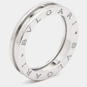 Bvlgari B.Zero1 1-Band 18k White Gold Ring Size 61