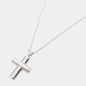 Bvlgari 18K White Gold Latin Cross Necklace