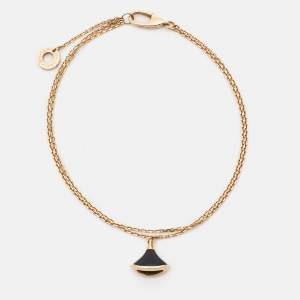 Bvlgari Divas' Dream Onyx 18k Rose Gold Bracelet M/L
