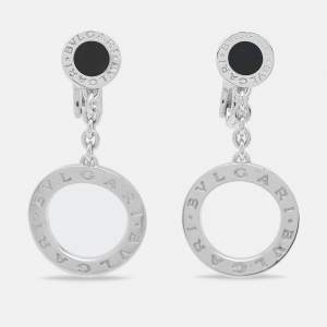 Bvlgari Bvlgari Bvlgari Onyx 18k White Gold Dangle Earrings