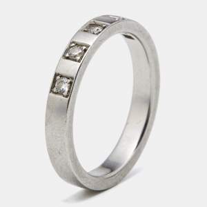 Bvlgari MarryMe Diamonds Platinum Wedding Band Ring Size 55