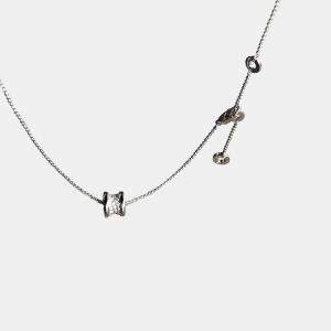 Bvlgari 18K White Gold and Diamond Serpenti Viper Pendant Necklace