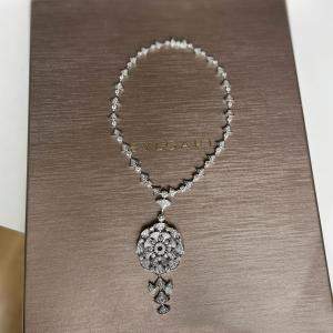 Bvlgari 18K White Gold Diamond Floral Divas’ Dream Pendant Necklace