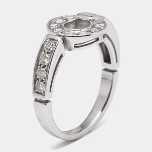 Bvlgari Bvlgari Diamonds 18k White Gold Ring Size 51