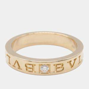 Bvlgari 18K Rose Gold, Diamond Bvlgari Bvlgari Band Ring EU 57