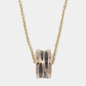 Bvlgari 18k Rose Gold B.Zero1 Ceramic Pendant Necklace