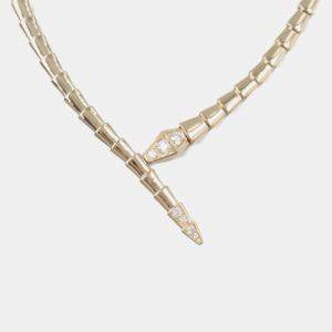 Bvlgari 18K Rose Gold Diamond Serpenti Viper Necklace