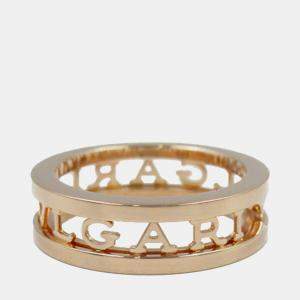 Bvlgari 18K Rose Gold B.Zero1 One Band Ring with Openword Logo Spiral