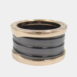 Bvlgari 18K Rose Gold and Ceramic B.Zero1 Three Band Ring