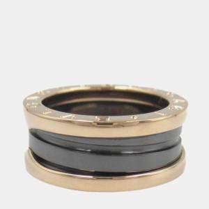 Bvlgari 18K Rose Gold and Ceramic B.Zero1 Two Band Ring
