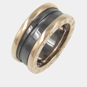 Bvlgari B.Zero1 18K Rose Gold and Ceramic Band Ring EU 48