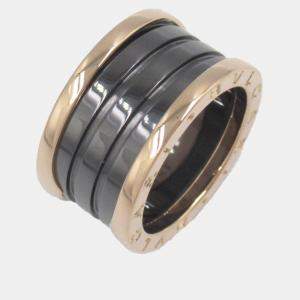 Bvlgari B.Zero1 18K Rose Gold and Ceramic Band Ring EU 54