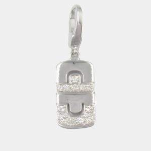 Bvlgari 18K White Gold Parentesi Diamond Charm