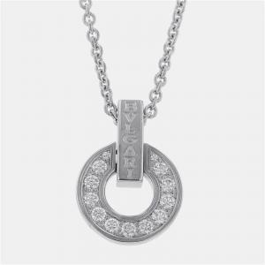 Bvlgari 18K White Gold Bvlgari Bvlgari Diamond Openwork Necklace