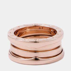 Bvlgari B.Zero1 18K Rose Gold Band Ring EU 47