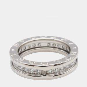 Bvlgari B.Zero1 18K White Gold, Diamond Ring EU 49