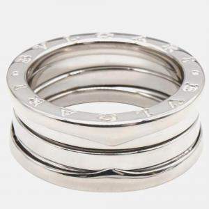 Pre Owned Bvlgari B.Zero1 18K White Gold Band Ring EU 51