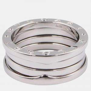 Pre Owned Bvlgari B.Zero1 18K White Gold Band Ring EU 55