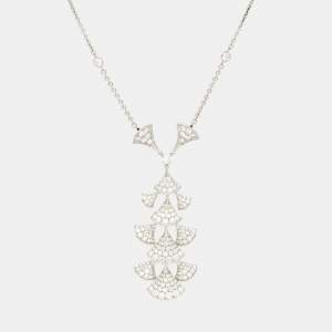 مملوكة مسبقًا Bvlgari Divissima Diamond 18K White Gold Pendant Necklace