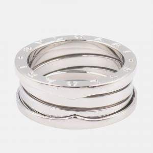 Pre Owned Bvlgari B.Zero1 3-Band White Gold Ring EU 56