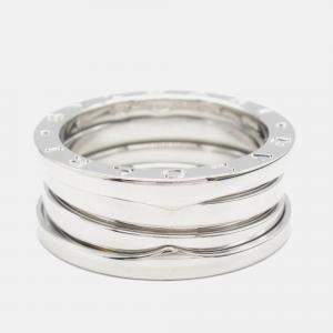 Pre Owned Bvlgari B.Zero1 3-Band 18K White Gold Ring EU 56