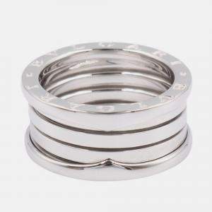 Pre Owned Bvlgari B.Zero1 4-Band 18K White Gold Ring EU 58