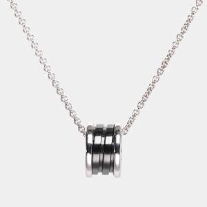 Pre Owned Bvlgari B. Zero1 Save the Children Ceramic Sterling Silver Pendant Necklace