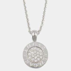 Pre Owned Bvlgari Bvlgari Bvlgari 18K White Gold and Diamond Pendant Necklace