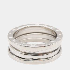 Pre Owned Bvlgari B.Zero1 18K White Gold Band Ring EU 54