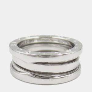 Pre Owned Bvlgari B.Zero1 18K White Gold Band Ring EU 50