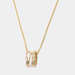 Pre Owned Bvlgari B.zero1 Design Legend 18K Rose Gold and White Ceramic Pendant Necklace