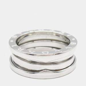 Pre Owned Bvlgari B.Zero1 18K White Gold Band Ring EU 52