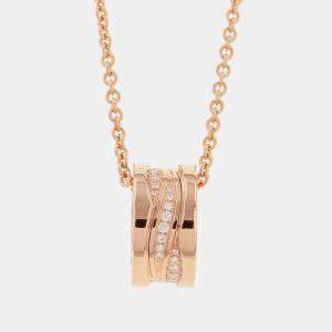 Pre Owned Bvlgari B.zero1 Design Legend 18K Pink Gold Necklace
