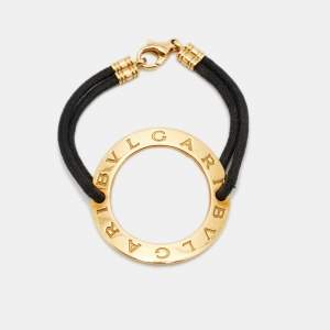 مملوكة مسبقًا Bvlgari Bvlgari Circle 18k Yellow Gold Cord Bracelet