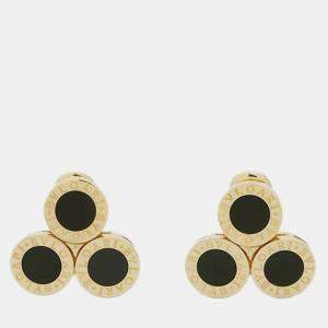 مملوكة مسبقًا Bvlgari 18K Yellow Gold Onyx Bvlgari Clip On Earrings