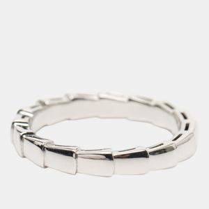 مملوكة مسبقًا Bvlgari 18K White Gold Serpenti Viper Ring US 9.25
