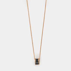 مملوكة مسبقًا Bvlgari B.Zero1 18K Rose Gold Pendant Necklace