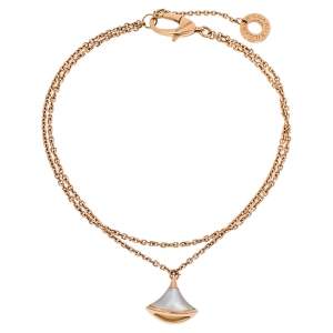 Bvlgari Divas' Dream Mother of Pearl 18K Rose Gold Chain Bracelet SM