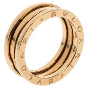Bvlgari B.Zero1 18K Yellow Gold 2-Band Ring Size 60