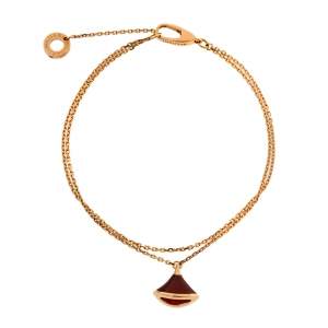 Bvlgari Divas' Dream Carnelian 18K Rose Gold Charm Bracelet SM