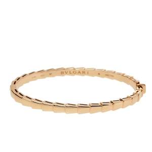 Pre Owned Bvlgari Serpenti Viper 18K Rose Gold Bracelet S