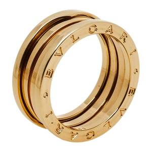 Bvlgari B.Zero1 18K Yellow Gold Three Band Ring Size 60