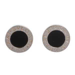 Bvlgari Bvlgari Onyx 18K White Gold Stud Earrings