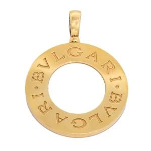 Bvlgari Onyx Stainless Steel & Mother of Pearl 18K Yellow Gold Reversible Large Pendant