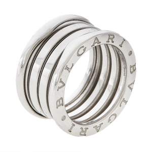 Bvlgari B.Zero1 18K White Gold 4- Band Ring Size 50