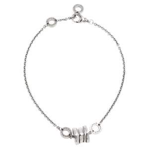 Bvlgari B.Zero1 18K White Gold Soft Station Bracelet